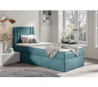 PRATO K25 łóżko kontynentalne z materacem 100x200, pojemnik na pościel